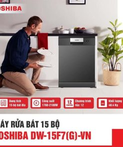 Máy rửa bát độc lập Toshiba DW-15F7(G)-VN