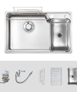 Chậu rửa bát Kluger KH8050FS Plus (Tặng vòi Kluger KLF00030S)