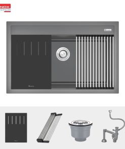 Chậu rửa bát đá Konox Terra 790S Grey