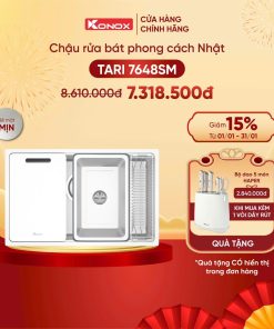 Chậu rửa âm Konox Tari 7648SM + VÒI BẤT KỲ Tặng bộ dao nhà bếp 7 món cao cấp Gouter
